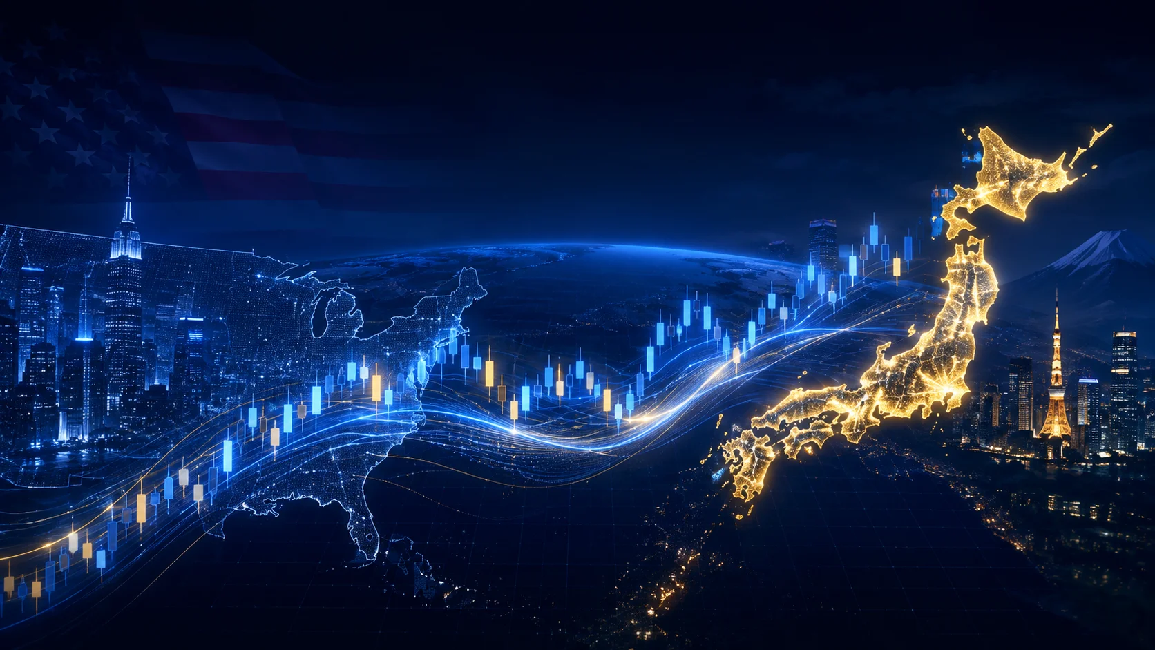 米国株と日本株をつなぐ金融データの流れ